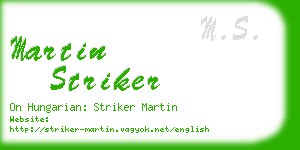 martin striker business card